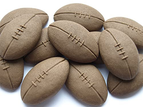 Rainbow Cake Toppers 12x Rugby Edible Footballs Fondant Cupcake Toppers Sports Party Cake Toppers, Brown (RCT-0685)
