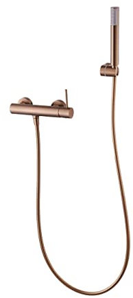 IMEX Ensemble de robinet mitigeur de douche à main kit de salle de bain en laiton SÉRIE MONZA Or Rose Brossé - BDM039-5ORC