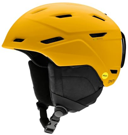 Smith Mission Helmet for Men – Adult Snowsports Helmet with MIPS Technology + Zonal Koroyd Coverage – Lightweight Protection for Skiing & Snowboarding– Matte Gold Bar, Small