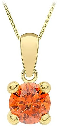 Amazon Essentials Halskette mit Anhänger aus 9-karätigem Gold, Geburtsstein für Januar (ehemals Amazon Collection)