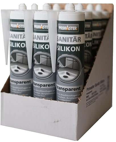Primaster Sanitär Silikon transparent 310 ml 12 St. Kartonabnahme Silikon