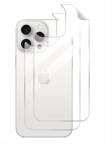 GIOPUEY Protector Trasero Compatible con iPhone 13 Pro, TPU Suave Delgado Materiales iPhone 13 Pro Protector de Pantalla Trasera - Clear 2 Pack
