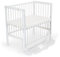 FabiMax Baby Beistellbett Flex mit innovativem Seitengitter für Boxspringbett, Buche massiv weiß, inkl. Matratze Air