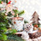 Servietten Papier 33x33cm 20 Stück Kerze und Tanne Motiv - hochwertig & nachhaltig - Einweg Weihnachtsservietten 3-lagig - Papierservietten für Weihnachten Gastronomie Alltag - Braun Grün