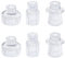 HofferRuffer Glas Kerzenhalter 2-in-1 Teelichthalter Kerzenhalter Taper Kerzen für Abendessen, Hochzeit, Urlaub, Geburtstag, Heimdekoration,Weihnachten(6Pcs Klar)