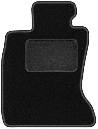 Wielganizator Fahrer Fußmatte Velours passend für BMW 7 F01 (2008-2015) xDrive Fahrerseite Fahrermatte Veloursfussmatte Schwarz 1-teilig - Passgenau