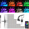 12PCS Streifenlicht Set für Motorräder Wasserdicht RGB Neon Akzentlichter Bodeneffekt Atmosphärenlicht DC 12V mit APP und RF-Fernbedienung Kompatibel für Harley Honda Kawasaki Yamaha Motorräder