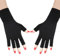 Telooco 1 Paar UV Handschuhe Nägel Fingerlose Handschuhe Damen 21 x 8 cm Schwarz UV Handschuhe Frauen Maniküre Schutzhandschuhe Anti-UV Schutz Gloves für Maniküre Radfahren Fitness