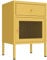 ASTUIAT Eintüriger Aufbewahrungsschrank Couchtisch Metall-Aufbewahrungsschrank mit Verstellbarer Position geeignet für Nachttisch Beistelltisch Kinderschrank Gelb 60 x 40 x 35cm