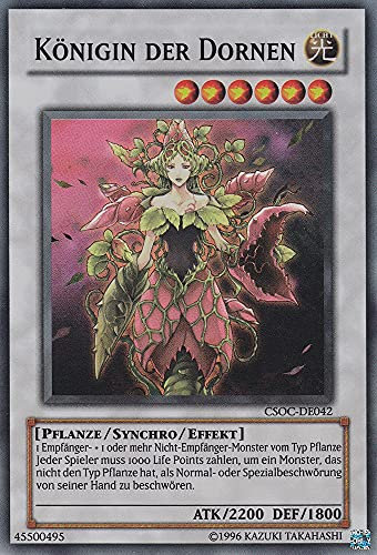 CSOC-DE042 - Königin der Dornen - Super Rare - Deutsch - Crossroads of Chaos - mit LMS Trading Fieldcenter-Karte Yugioh