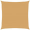 vidaXL Voile d'ombrage 160 g/m² carré Sable 6x6 m PEHD, Voile de Soleil, Voile d’ombrage, Store de Patio, Voile de Pare-Soleil, Voile de Jardin