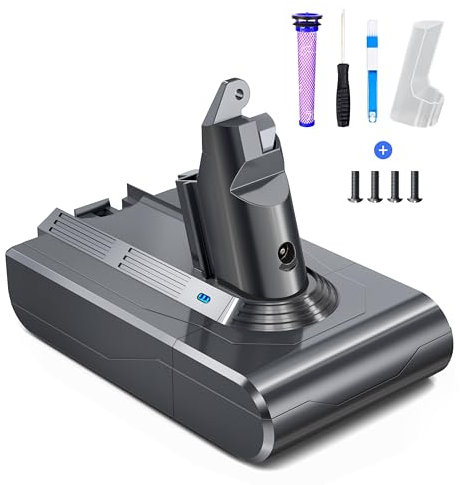 ButurePre 6,000mAh Batterie pour Dyson V6 DC62 DC58 DC59 DC61 DC72 DC74 V6 Aspirateur à Main Remplacement de Batterie V6 Animal V6 Absolute V6 Motorhead V6 Fluffy SV03 SV04 SV05 SV06 SV07 SV09 VTC4