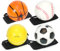 Springball mit Schnur, Handgelenk Ball Mit Schnur, 4 Stück Handgelenk Return Ball(Fußball, Basketball, Baseball, Softball), Jumper Ball mit Schnur, Sport Handgelenk Ball für Kinder Erwachsene
