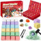 Adventskalender 2024 Kinder, Edelstein Dig Kit Adventskalender - Dig Up 24 Echte Edelsteine, Rokcs und Kristalle, Gem Digging Kit, Geschenk für Mädchen und Jungen, Kristall Adventskalender 2024 für