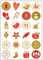 1 x Adventskalender-Aufkleber, Adventskalender-Zahlen-Aufkleber, Kalender, Weihnachtsaufkleber, 1-24 °C