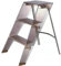 ZQDUFEA Acryl-Trittleiter, 3-stufiger klappbarer Trittleiterhocker mit Anti-Rutsch-Pedal-Aufstiegsstufe, Ausstellungsständer, Blumenständer