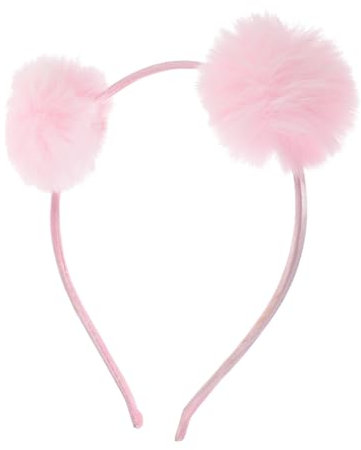 Holibanna Süßes Katzenohren Pom Pom Haarband für Karneval und Cosplay Leicht und Accessoire für Partys und Geburtstagsfeiern Farbenfrohes Kopfband für Frauen