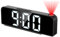 Tisaika Projection Alarm Clock Bedside 7.9'' LED Alarm Clocks with 180° Rotatable Projector Adjustable Brightness Temperature Date Snooze Night Mode Time Memory USB Clocks for Bedroom Home Office