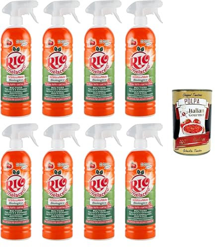 Rio Melaceto Con Aceto di Mele Multiuso, pulisce e sgrassa mit Apfelessig Vielseitig einsetzbar, reinigt und entfettet 8x800ml + Italian Gourmet polpa 400g