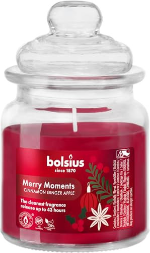 Bolsius - Merry Moments - Duftkerze - Brenndauer von 43 Stunden - Natürliche Extrakte – Enthält Veganes Wachs – Ohne Palmöl