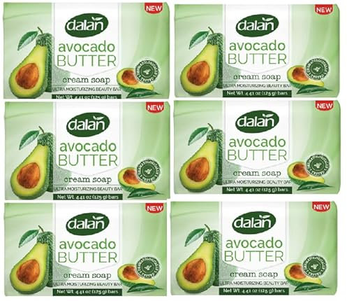Dalan Avocado Butter Seife, Ultra Moisturing Beauty Bar 125 gr x6 Stück