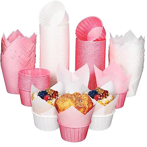 Didiseaon 200piezas Moldes Para y Muffins Papeles Para Hornear Decoración De Pasteles Para Bodas y Cumpleaños y Elegante Para Fiestas y Eventos