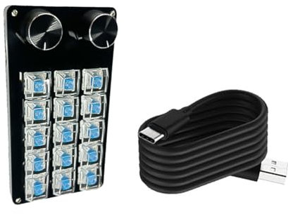 LIUZIKUN Programmierbare Makro-Tastaturen mit 2 Knöpfen, mechanisches Gaming-Keypad, Hot-Swap-fähige Schalter, kabelgebundenes anpassbares Control Pad