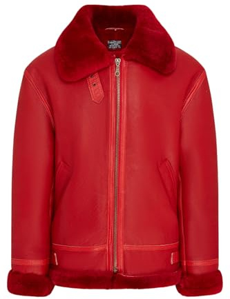 Men's B3 'Air force' Real Shearling Sheepskin Aviator Pilot Flying Jacket