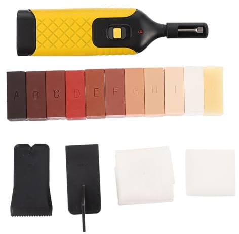 SEWOART Laminatboden Reparaturset 16 Stück Kratzer Reparatur Kit Holzoberflächen Lücken Fugen Möbel Reparatur Bodenpflege Für Zuhause