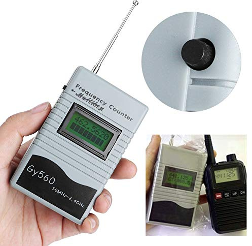 Tbest Portable Frequency Counter GY560 High Precision 50Mhz to 2.4Ghz Two Way Radio Measuring Tool for Car Boat Marine Radios ABS Material