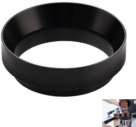 51mm Dosing Funnel, Magnetic Espresso Dosing Funnel, Aluminum Alloy Coffee Dosing Ring for Espresso Machine Barista Home, Anti-Spill Magnetic Portafilter Dosing Ring for Barista Accessories (Black)
