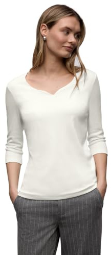 Street One Shirt mit Herzausschnitt Off White 42