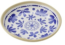 APS 85443 Teller FLORYN - Melamin blau/weiß-beige, Ø 15,5 cm