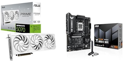 ASUS Carte Graphique PRIME-RTX5070-O12G-WHITE + Carte mère TUF Gaming B850-E WiFi