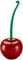 fujia Creative Lovely Cherry Shape Lavatory Brush Toilet Brush & Holder Set (Red)