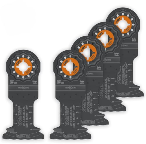 CMT Orange Tools OMF223-X5 Radial-Sägeblätter 45mm-BIM-Holz&Metall