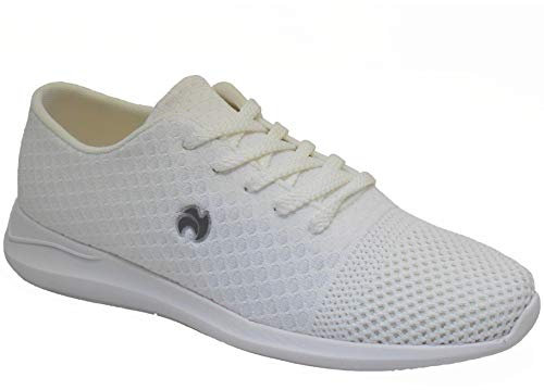 Henselite Ladies HL72 Ultra-Lightweight Lawn Bowling Shoes White UK 3