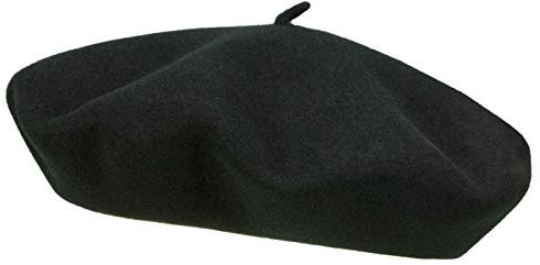Elosegui Baskenmütze 13,5 großer Teller Merino wasserdicht Schweißband aus Leder - Schwarz (3) - 55 cm
