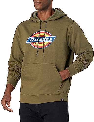 Dickies Sudadera de forro polar con logotipo tricolor para hombre, Verde(Military Green), XXX-Large grandes