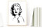 Din A4 Kunstdruck ungerahmt - Marilyn Monroe - Illustration Zeichnung Schwarz Pop Art modern Druck Poster Bild