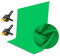 EMART 1,5x2m Greenscreen Grüner Hintergrund Polyester Grüne Chromakey Green Screen Faltbar mit 2 Federzwingen für Fotografie, Zoom, Interviews, Live-Stream