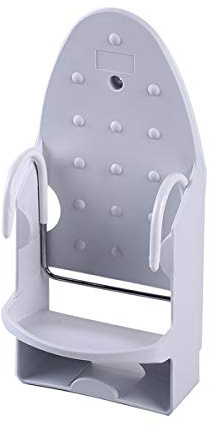 Ironing Board Hanger Wall Mount Electric Iron Holder Household Bathroom Shelf Holder Rack Electric Iron Holder - for Max 5.2 inch Width(White)