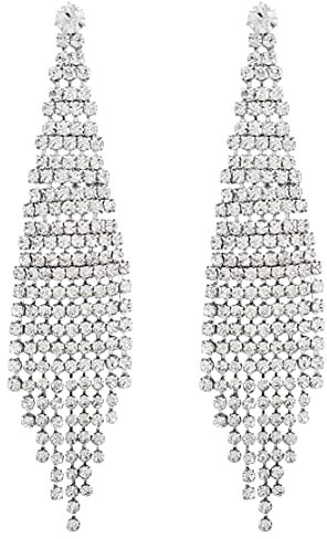 HAISWET Hochzeit Strass Kristall Hängend Ohrhänger Quasten Troddel Ohrringe