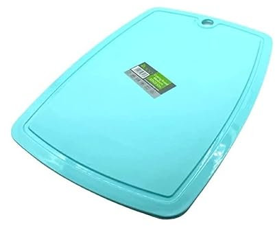 ECO Plastic Chopping Board for Kitchen | BPA-Free, Non-Slip, Dishwasher Safe Cutting Board | Durable, Knife-Friendly Surface | 31.8 x 21.9 cm | Easy to Clean, Lightweight & Space-Saving (Turquoise)