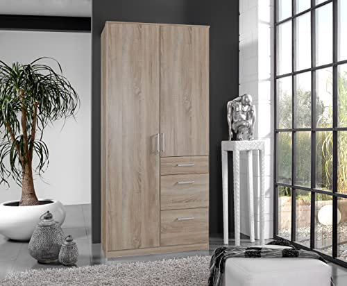 möbelando Kleiderschrank >Click< (B/H/T: 90x198x58 cm) in Eiche-Sägerau-Nachbildung