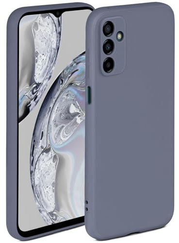 ONEFLOW Soft Case für Samsung Galaxy M23 5G Hülle aus Silikon mit Kameraschutz, Silikonhülle mit erhöhtem Schutz fürs Display, Backcover Schutzhülle, weiche Handyhülle, Blau Grau