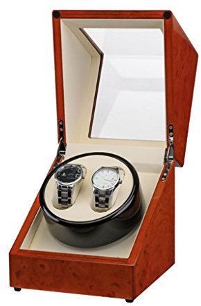 Watch Winder Boxes Single Head 2 Watch Automatic Watch Winding Cradle Motor Box Electric Rotating Watch Box Watch Winder Gift Watch Winder Boxes