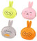 4 Pezzi Cartelle Portamonete in Animali dei Cartoni Animati, Portamonete in Silicone Dei Sartoni Animati, Mini Portafoglio, da Utilizzare Come Portamonete, Sacchetto di Stoccaggio