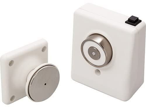 Cranford Controls CC-DRW-L Magnetic Door Holder Retainer, 24V 200N, Fire Door Retainer, Wall Mount, White