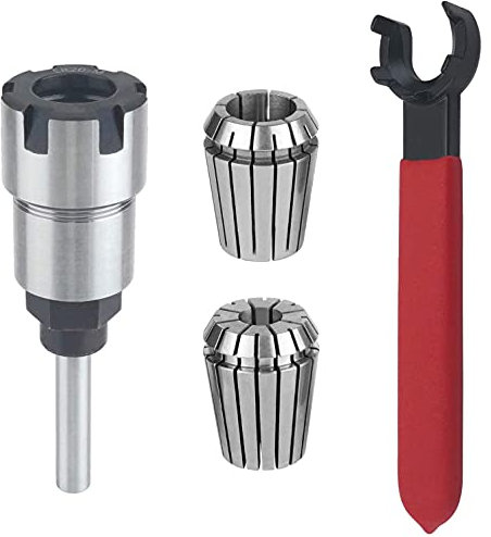 Ronlok Router Bit Colle Collet Extension Chuck Converter Adapter,Convert 1/2,1/4-Inch Bit with ER20 Spring Collet